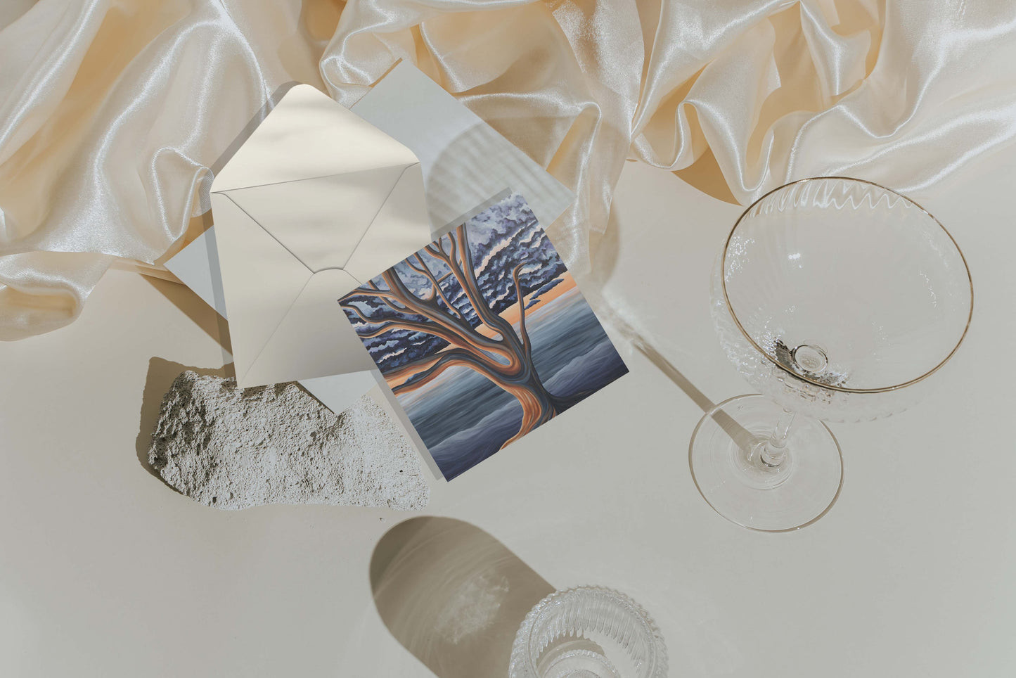 Copper Tree Art Card