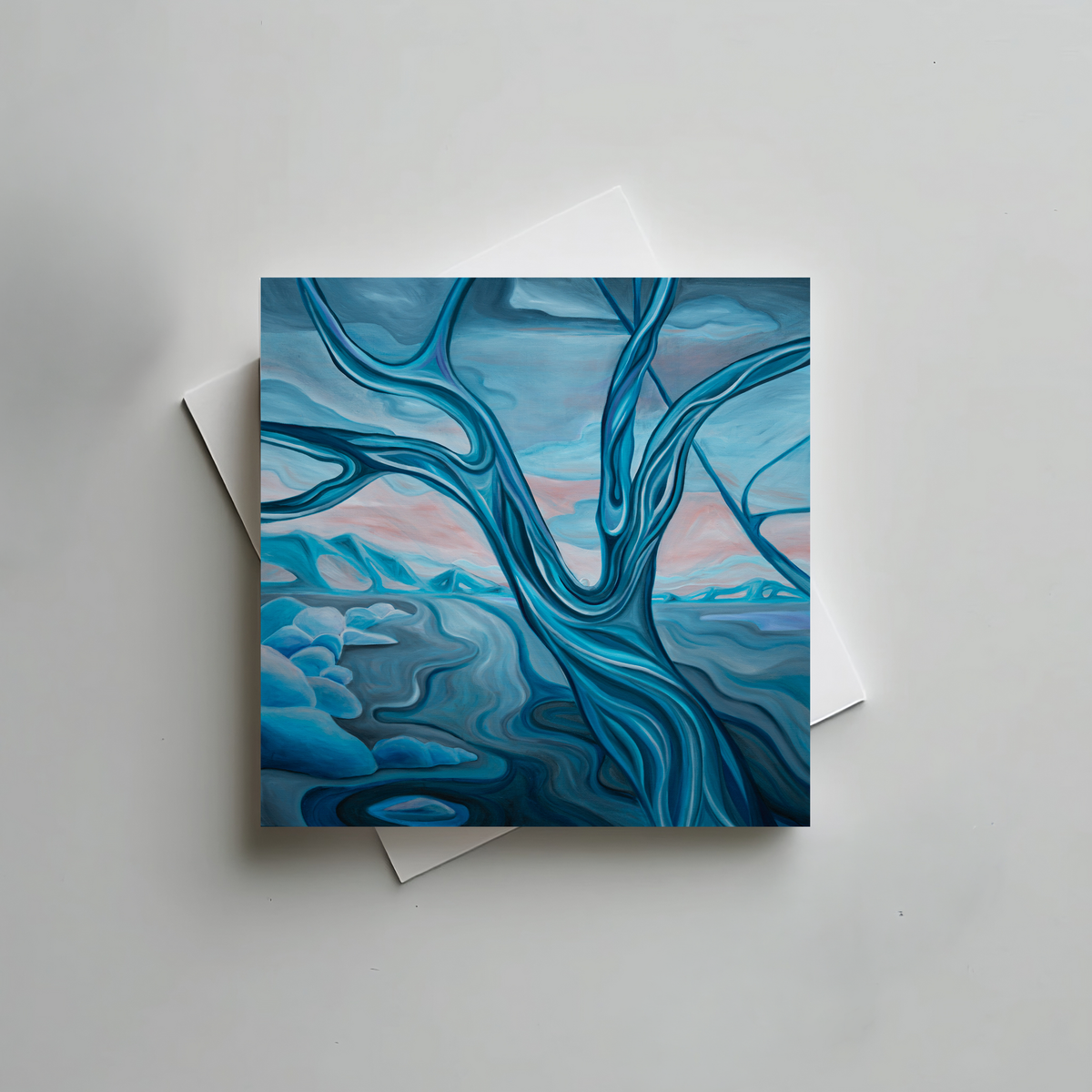 A Touch of Blue Art Card 5x5