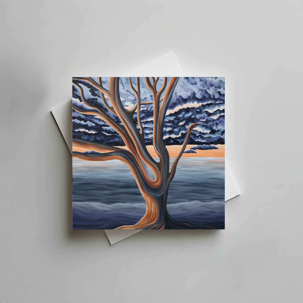 Copper Tree Art Card 5x5
