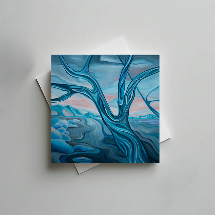 A Touch of Blue Art Card 5x5